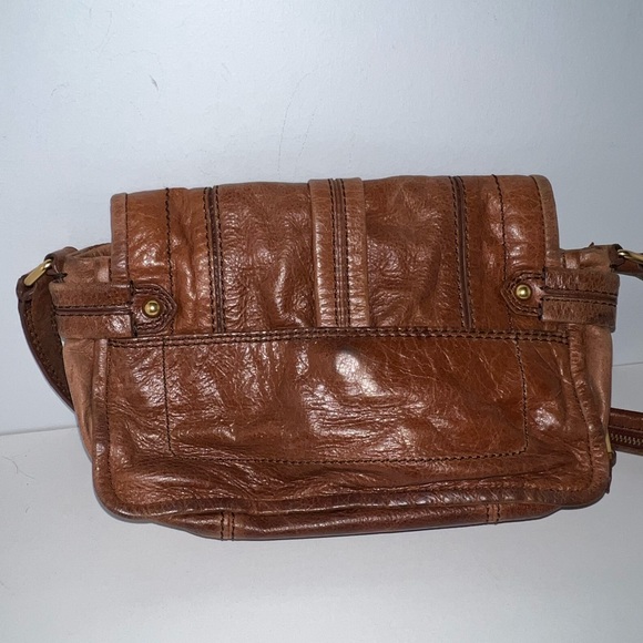 VINTAGE Juicy Couture Y2K Brown Leather Shoulder Bag Purse - Picture 4 of 8